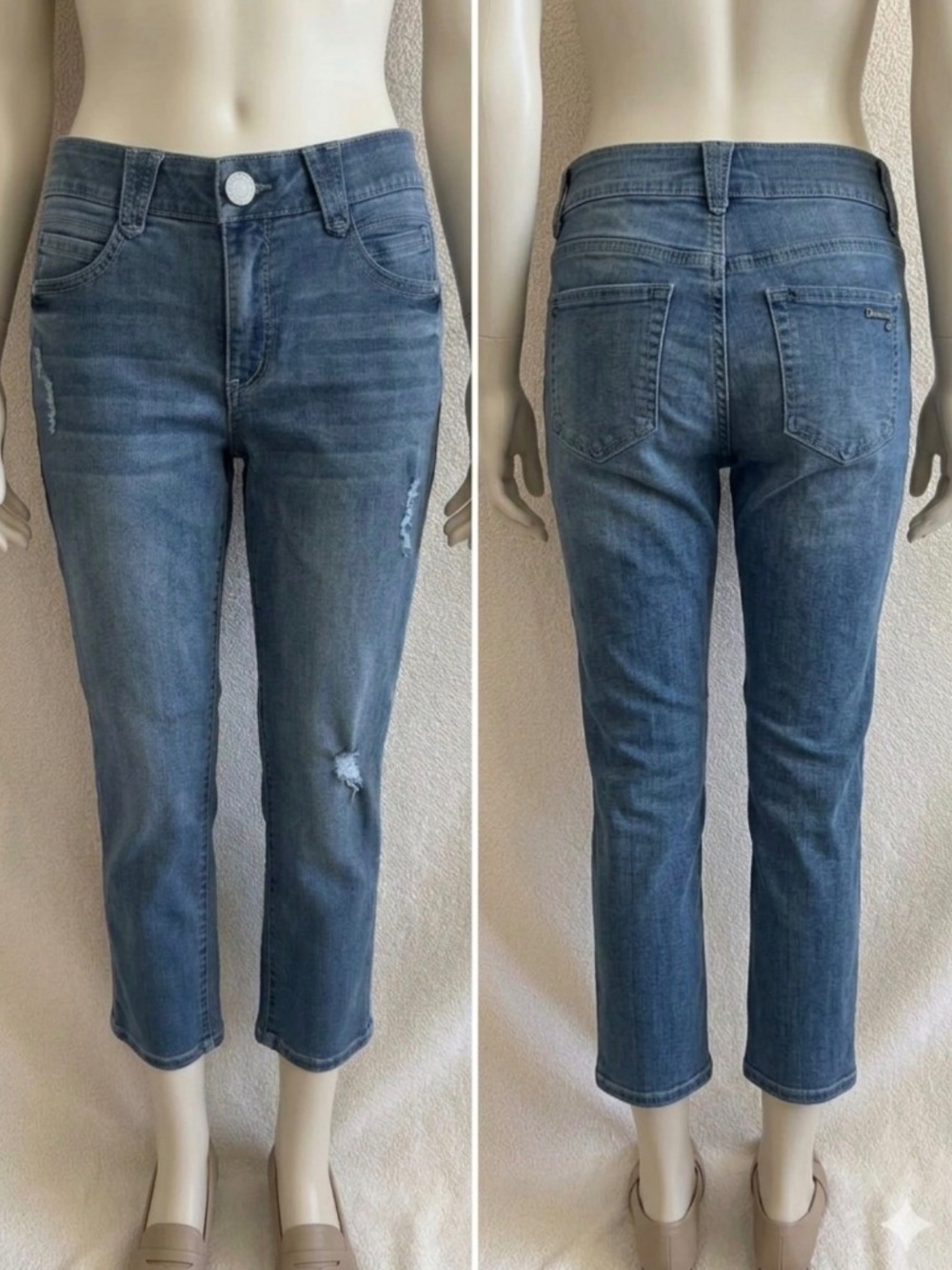 Democracy Ab-Solution Cropped Distressed Jeans Size 4P